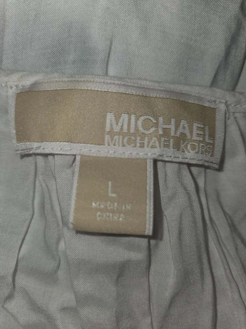 Michael Kors White Tunic with Teal‎ Embroidery